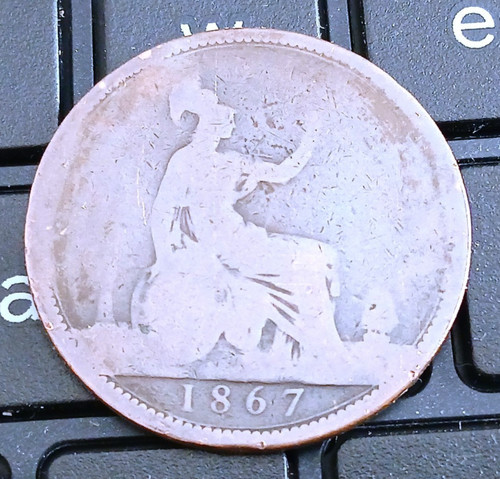 1867 victoria one penny - victoria,