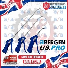 LONG 3PC AIR LINE COMPRESSOR DUST GUN SET BLOWING BLOWER NOZZLE REMOVER REMOVAL