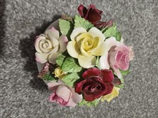 ROYAL DOULTON Bone China Flower Posy of mixed coloured Roses. Made in England 