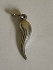 Vintage Sterling Silver Horn Of Life Pendant 3cm Length
