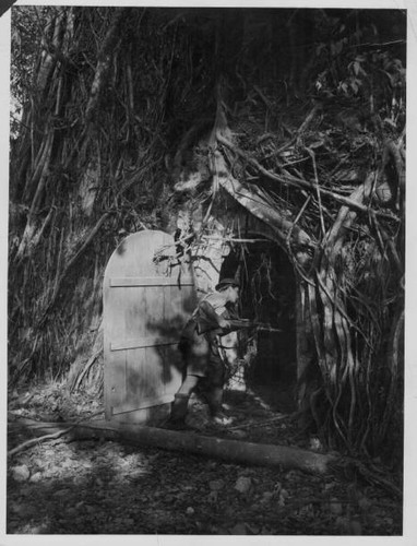 Dutch soldier examining - , an