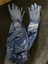 Showa Long Gloves Chemical Resistant "NSK26" Safety Nitrile Arm Gauntlets Safe