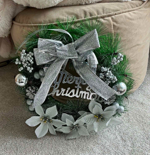 Artificial pine christmas door - christmas,