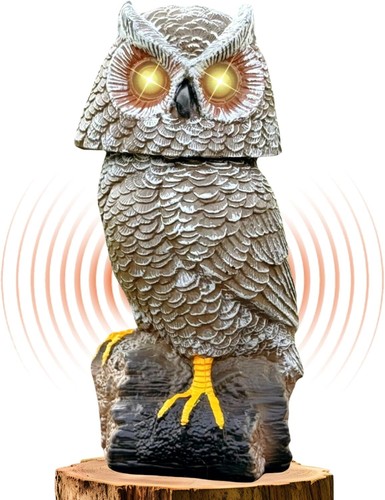 Solar power garden owl with - solar,