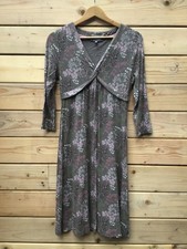 Laura Ashley meadow flowers floral grey green pink wrap style dress size 10