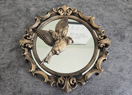 Gothic bird mirror - gothic, round