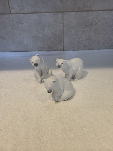 Lladro set polar bears - set,