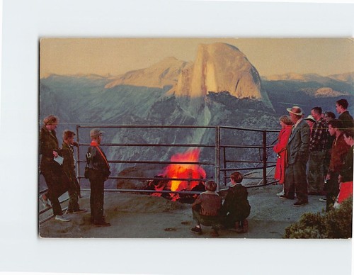 Postcard yosemite firefall - yosemite,