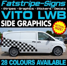 to fit MERCEDES VITO LWB STRIPES GRAPHICS STICKERS DECALS CAMPER DAY RACE VAN