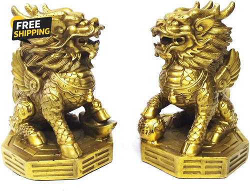 Feng shui kylin brass - feng,