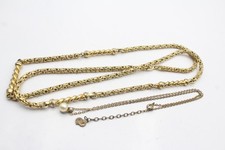 Christian Dior Necklaces As Seen Gold Tone Simulated Pearl Signed Branded x 2