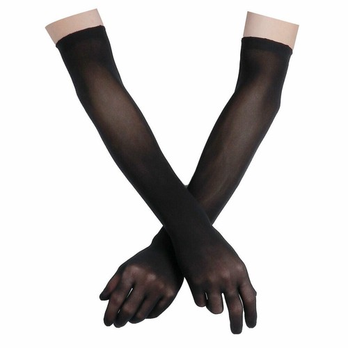 Mesh finger pantyhose gloves - mesh,