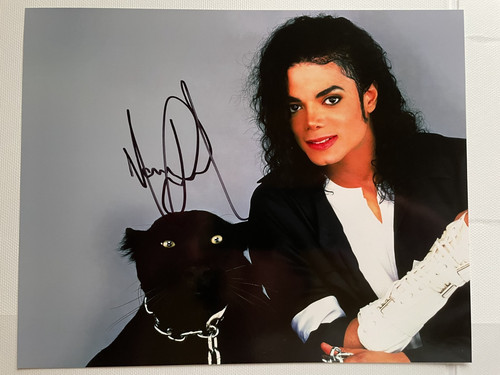 Michael jackson 8x10 signed - jackson,