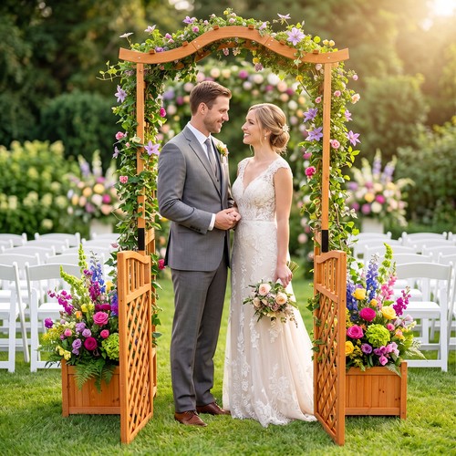 Garden arbour with gate 2 - arbour,