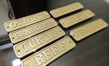 Customized classic brass signs