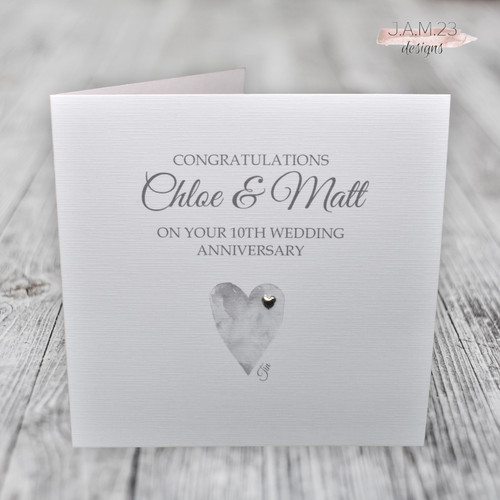 Personalised tin 10th wedding - tin,