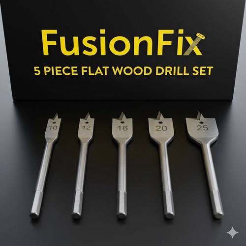 6pc flat wood drill - wood,