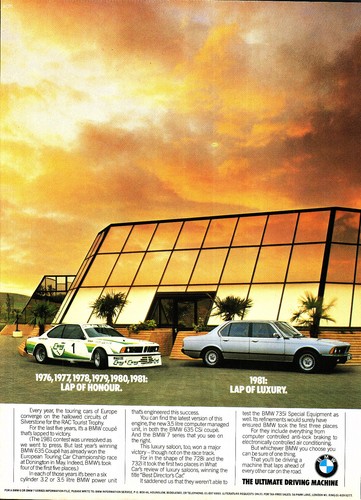 1981 advert for bmw 635 - 1981,