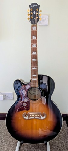 Left handed epiphone j200ec - left,