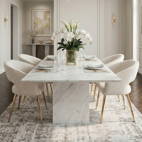 Set modern cream leather - cream,