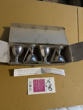 4x mid century Ianthe Silver Plated Egg Cups Made In England original packaging 