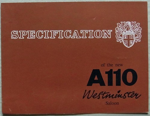 Austin a110 westminster saloon - westminster,