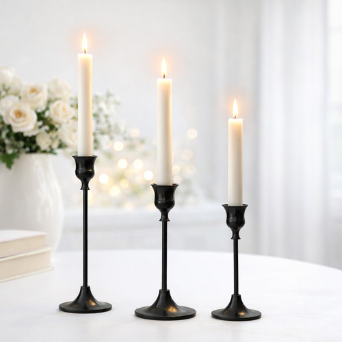 3pcs black metal - metal, holder