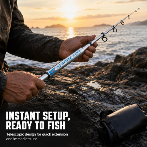 Folding fishing rod for - fishing,