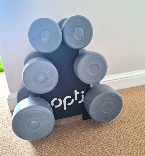 Opti grey dumbbell - opti,