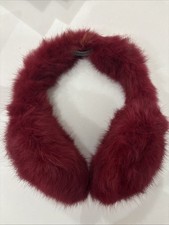 Ear Muffs Red 100% Rabbit Fur