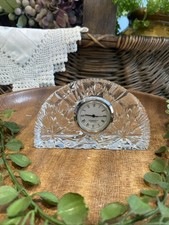 Vintage Edinburgh Crystal Half-Moon Quartz Clock