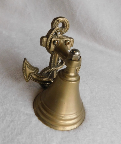 Hanging brass bell anchor - hanging,