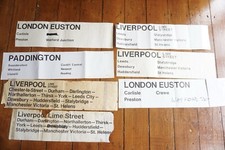  Loco Railway Window Carriage Destination Label x7 Liverpool St Paddington