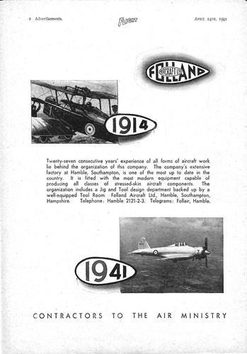 Ww2 advert for folland - ww2,