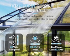 Polycarbonate Sheet Greenhouse Clear Plastic Sheet Acrylic Roof Panels 4mm 10mm