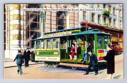 Vintage cable car turn - cable,