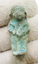 ANCIENT EGYPTIAN GLAZED USHABTI SHABTI AMULET. SUPER RARE