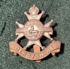 Notts and Derby Vintage Regiment Cap Badge - Sherwood Foresters. Jj24