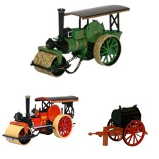 Oxford Diecast Selection of  2 Steam  Road Rollers  & water bowser