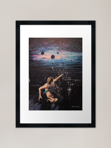 Electric neurons framed art - electric,
