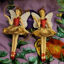 Two Gisela Graham Christmas Fairies. Excellent Condition