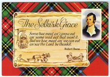 1980s Dennis Postcard The Selkirk Grace - A Blessing by Robert Burns Unposted