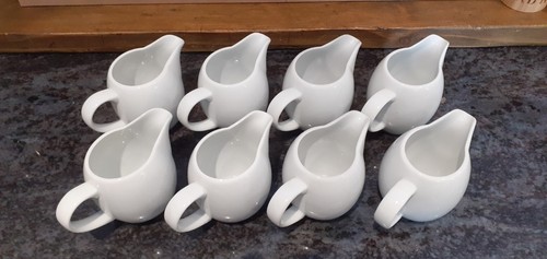 Joblot simple white milk jugs - white,