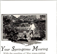 Antique 1919 Ad Moto-Mower Co