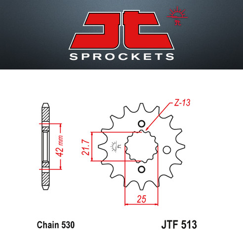 Steel sprocket 513 tooth 18 - 513,