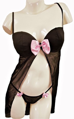 Open front ribbon trim black - ribbon,
