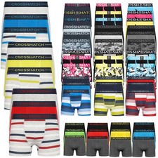 3 Pack Crosshatch Mens Boxers Shorts Underwear Trunks Assorted Various Style Set