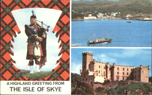 Vintage isle skye postcard - of,