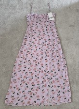 Zara Pink Floral Summer Midi
