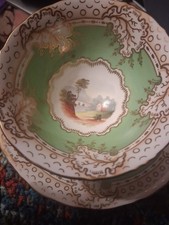 ANTIQUE CUP AND SAUCER FINE BONE CHINA 8739